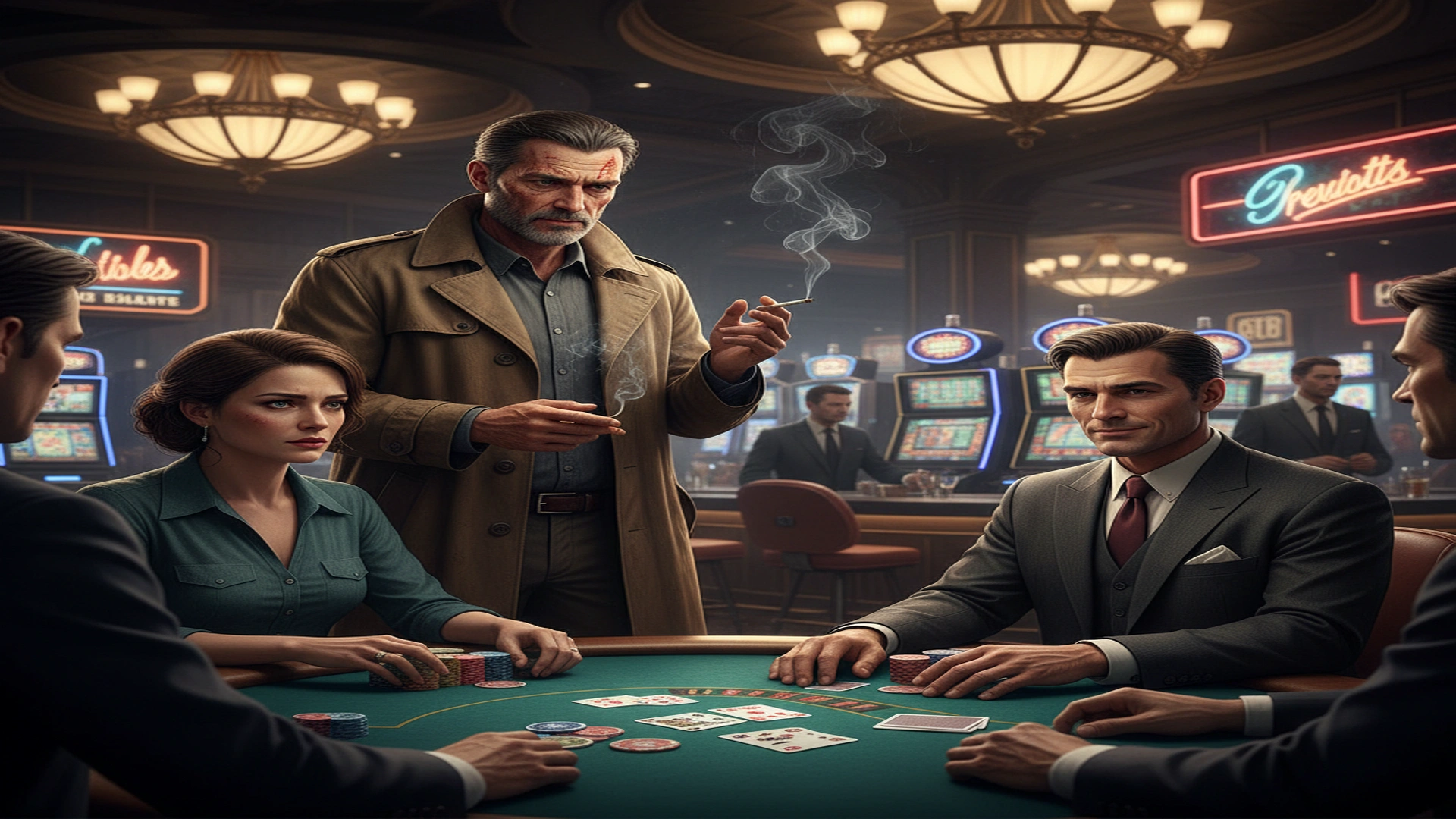 Mystery novels set in casino environments combining crime fiction and gambling